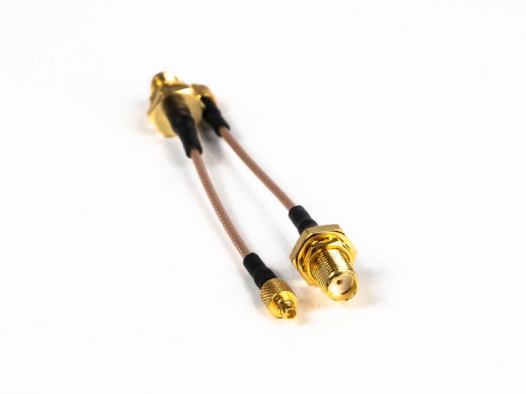 Pigtail wtyk MMCX prosty na gniazdo SMA, RG178, 7 cm