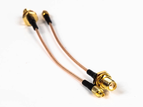 Pigtail wtyk MMCX prosty na gniazdo SMA, RG178, 10 cm