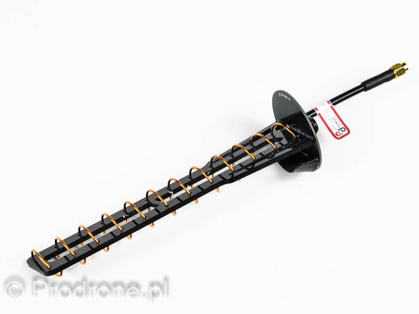 Antena helikalna PRO 12 zwojów 5.8 GHz 14 dBi v2 (SMA), 10 szt. – widok z boku